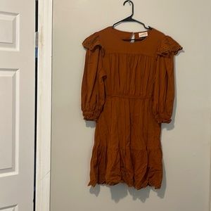 Brown Prairie Style Dress